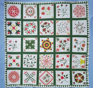 Album Quilt with Season Flowers