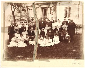 Albumen of Archer family (sepia photo)