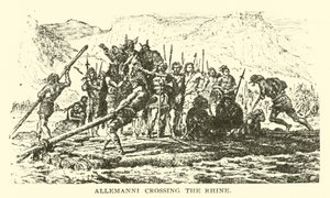 Allemanni Crossing the Rhine by American School