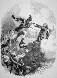 American General Anthony Wayne capturing the British stronghold at Stony Point with a daring bayonet attack in July 1779