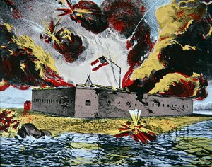 Bombardment of Fort Pulaski, Cockspur Island, Georgia by American School