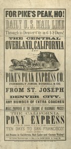 Broadside advertising Trans-American journeys and travel routes