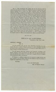 Call for Volunteers Under General Order No.4, 27th December 1860 by American School