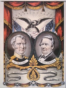 Campaign poster for presidential candidate Zachary Taylor (1784-1850) and running mate, Millard Fillmore (1800-74) 1848