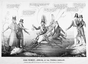 Cash Payment - Arrival of the French Cavalry, Published by H.R. Robinson, New York, 1836