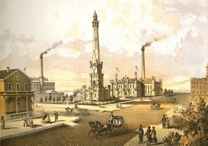 Chicago Water Works, from Chicago Illustrated, with Literary Descriptions by James W. Sheahan, Published by Jevne & Almini, Chicago by American School