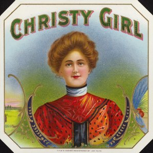 Christy Girl, Cigar Label by American School