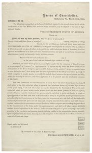 Circular No. 12, a Blank Application for Exemption from Service in the Confederate Army, 24 March 1864 by American School