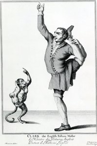 Clark the English Posture Maker, from The Cryes of the City of London Drawne after the Life, engraving after Marcellus Laroon II, published by Pierce Tempest, 1688 by American School