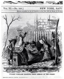 Colored Scholars Learning Their Lessons on the Street, from 