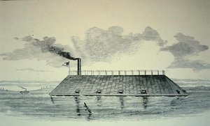 Confederate Ironclad Ram Georgia, Lying off Fort Jackson, Savannah River, December 1862 by American School