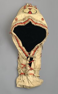 Cradle Board with Quill Work, Made by the Arapaho People