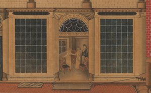 Detail of the Shop and Warehouse of Duncan Phyfe on Fulton Street in New York City, c.1816-1817 by American School