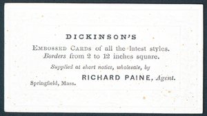 Dickinsons, supplier of embossed cards of all the latest styles
