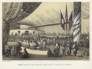 Dinner given to the Japanese Commissioners on board USS Powhatan