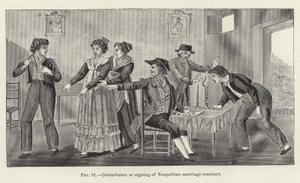 Disturbance at Signing of Neapolitan Marriage Contract by American School