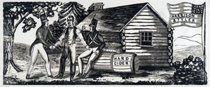 Emblem for the Harrison & Tyler Presidential Campaign in 1840, pub. 1840 by American School