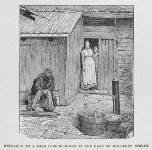 Entrance to a Shed Lodging-House in the Rear of Mulberry Street