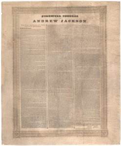 Farewell address of Andrew Jackson, 1837