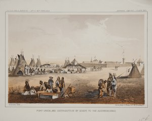 Fort Union and Distribution of Goods to the Assinniboines by American School
