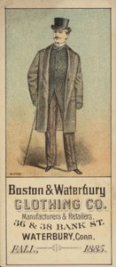 Gentleman in Top Hat with Cane by American School