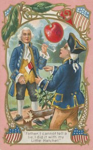 George Washington confessing to his father by American School