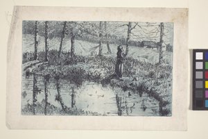 Girl By Pond by American School
