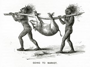 Going to Market, Illustration from Appletons Journal, May 4, 1872