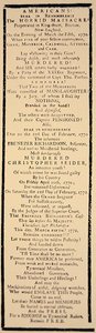 Handbill Commenting on the Acquittal of Captain Preston and Six Soldiers After Their Trial in October 1771