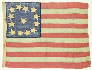 Handsewn Flag with Thirteen Stars