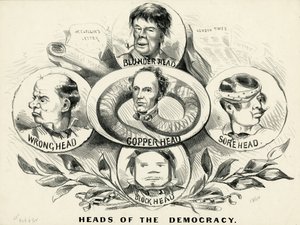Heads of the Democracy, 1864 by American School