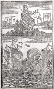 History and Lives of All the Most Notorious Pirates and their Crews, frontispiece, London, 1725 by American School