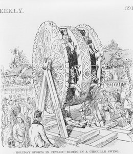 Holiday Sports in Ceylon, Riding in a Circular Wheel, c.1893 by American School