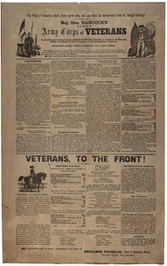 Illustrated Philadelphia recruiting poster for Major General Hancock