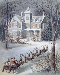 Illustration from Twas the Night Before Christmas written by Professor Clement Clarke Moore