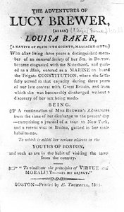 Introduction page to The Adventures of Lucy Brewer printed by H. Trumbull, Boston, 1815