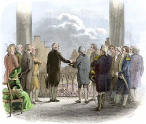 Investiture of George Washington (1732-1799) by American School