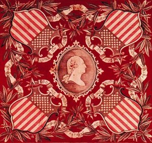 Kerchief with medallion profile portrait of George Washington