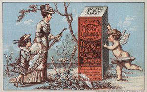 Lady and Girl Looking at Shoe Gloss