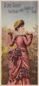 Lady Posing with Parasol by American School