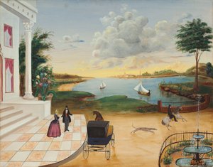 Leaving the Manor House, c.1850-55 by American School