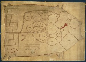 Map of Native Indian Lands, c.1721-25 by American School