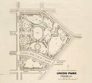 Map of Union Park, Chicago, Illinois by American School