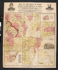 Map of the Seat of War. Containing a Map of the vicinity of Washington, Baltimore, Harper