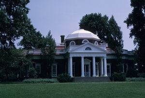 Monticello, designed by Thomas Jefferson
