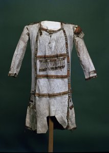 Native American Knee-Length Skin Shirt (Caribou Skin)