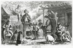 Out-door Life, Illustration for A Community of Outcasts by American School