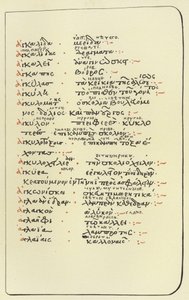 Page from the Glossary of Hesychius by American School