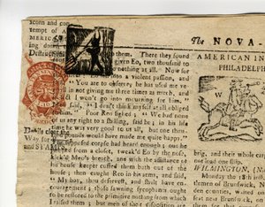 Page from the Halifax Gazette, or The Weekly Adviser, Nova Scotia, 12th-19th December, 1765