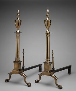 Pair of Andirons by American School